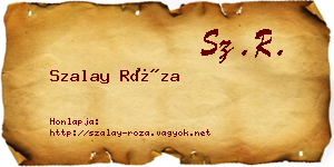 Szalay Róza névjegykártya